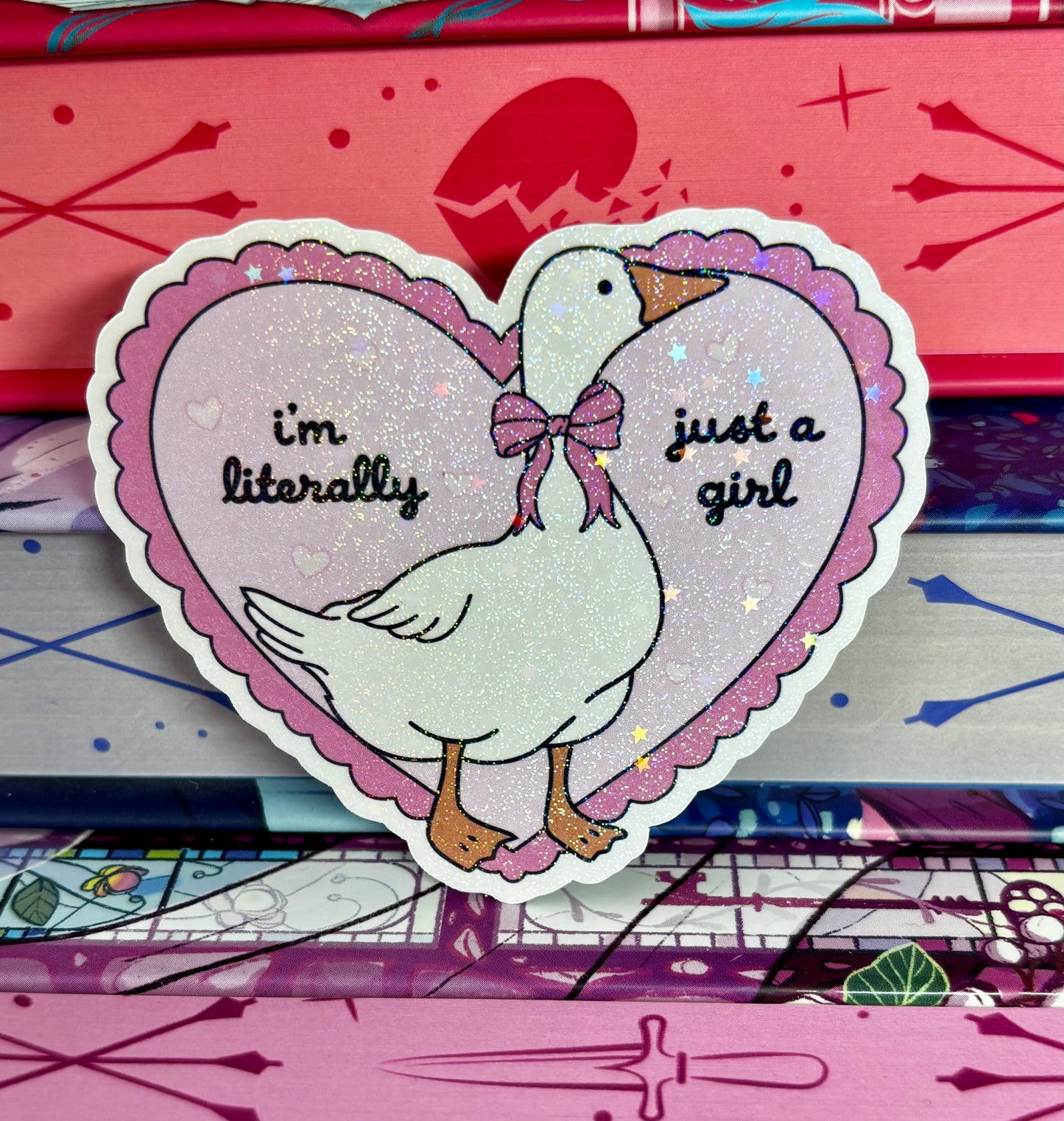 Im Literally Just A Girl Goose Sticker