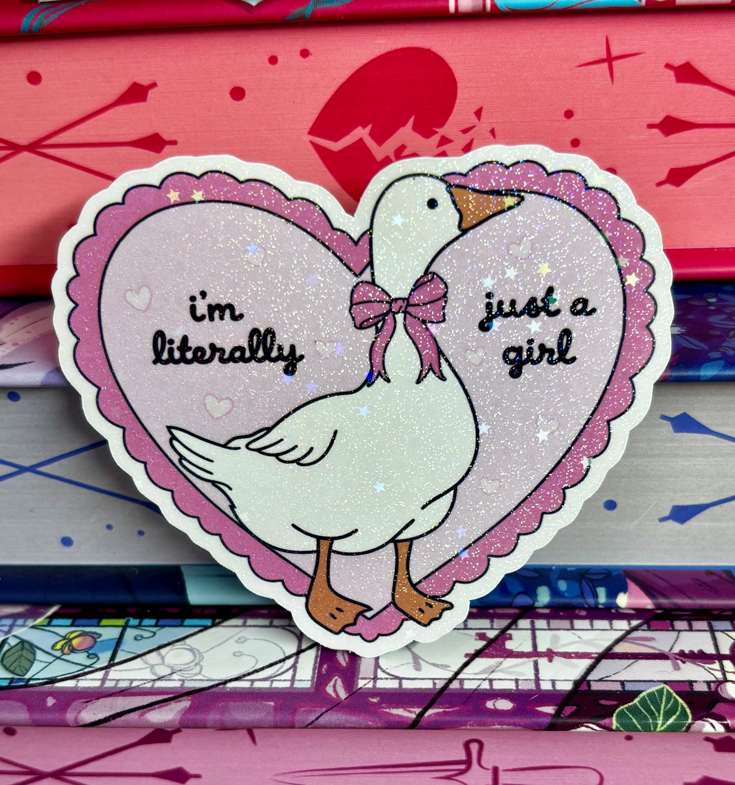 Im Literally Just A Girl Goose Sticker