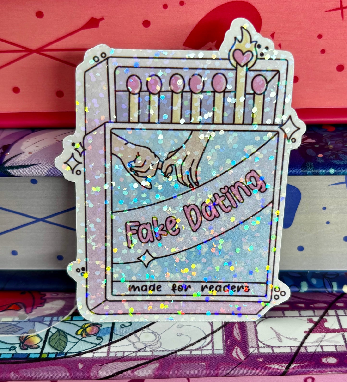 Fake Dating Matches Romance Tropes Sticker