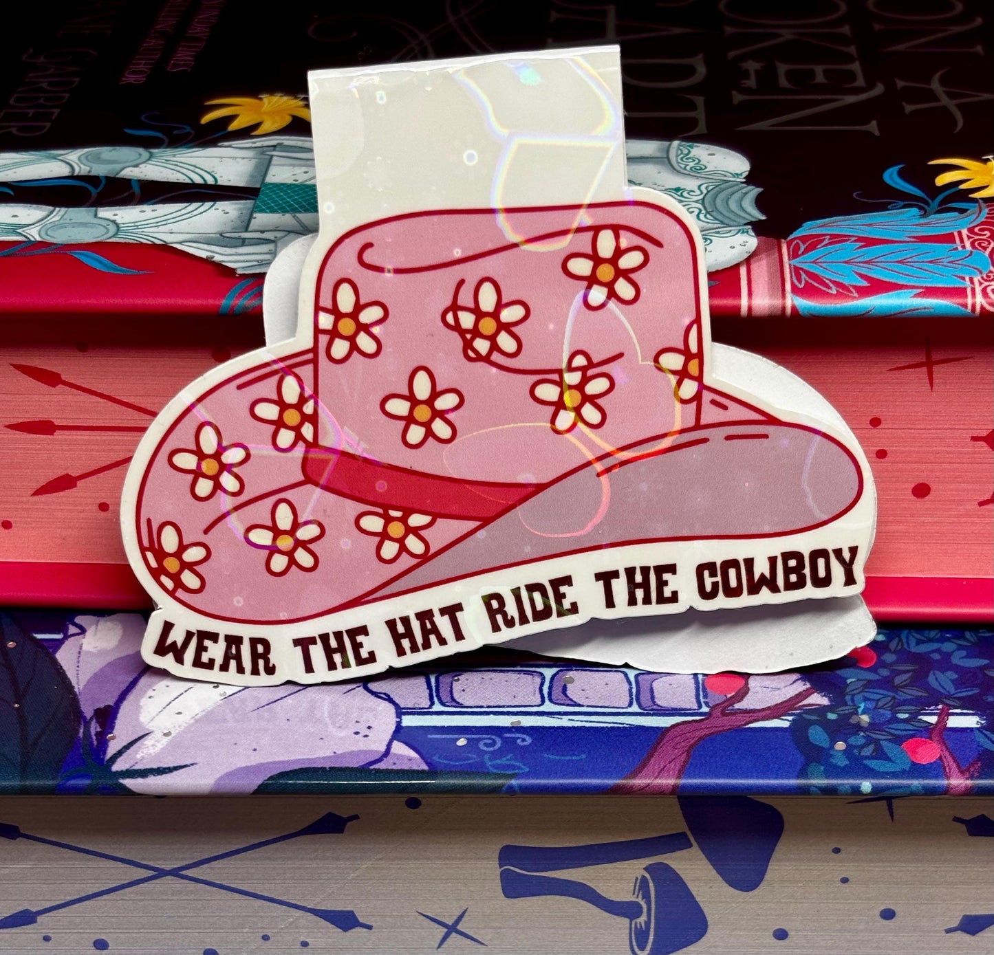 Wear The Hat Ride The Cowboy Magnetic Bookmark