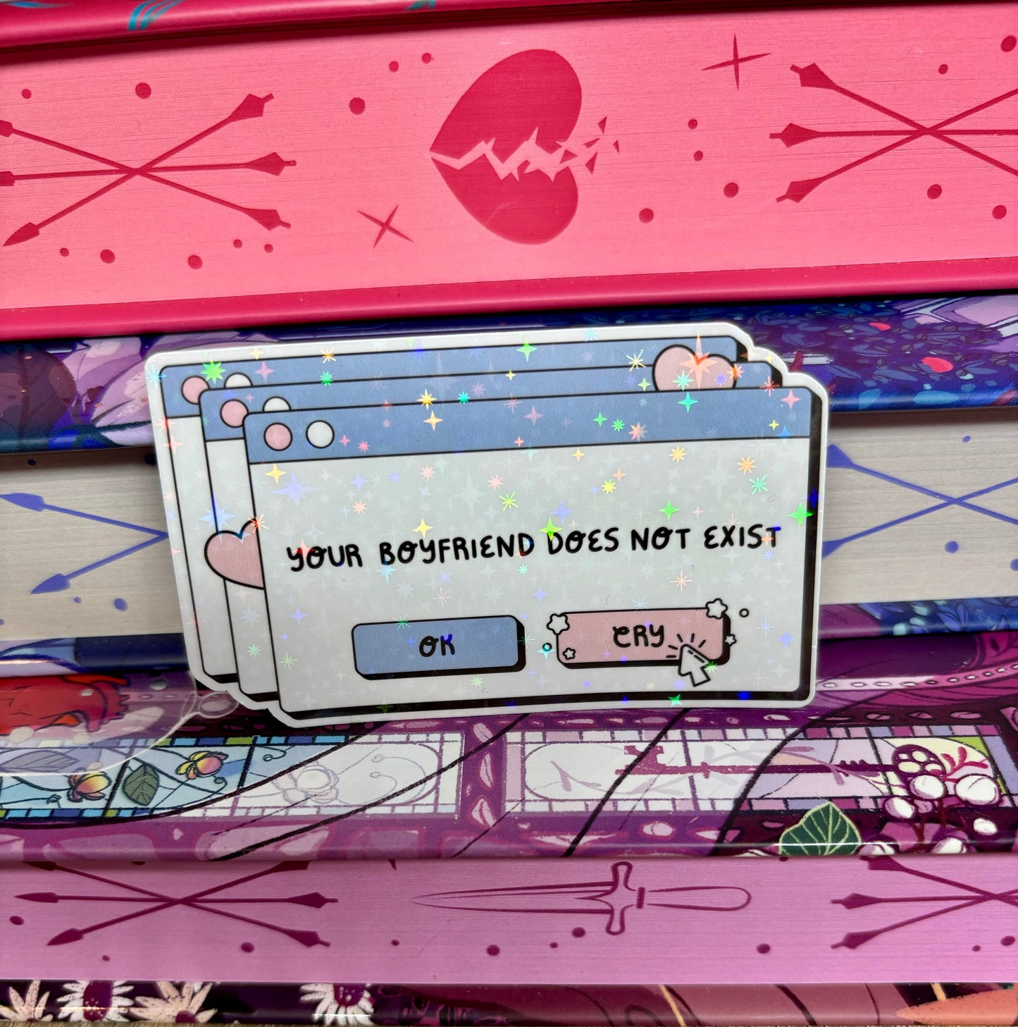 Your Boyfriend Does Not Exist Error Message Sticker