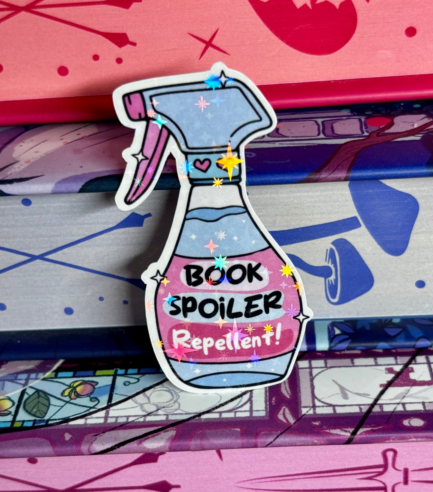 Mini Book Spoiler Repellent Sticker