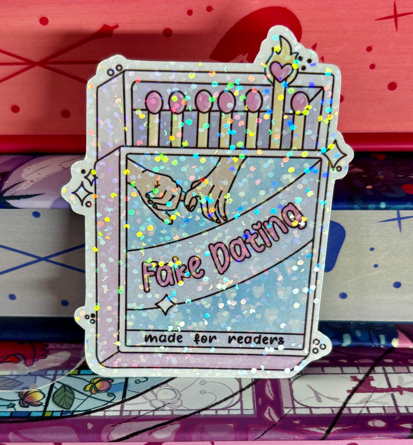 Fake Dating Matches Romance Tropes Sticker
