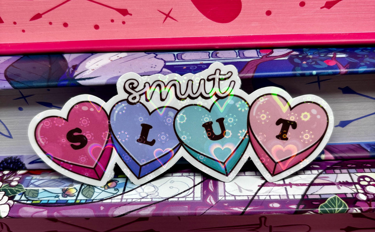 Love Heart Smut Slut Sticker