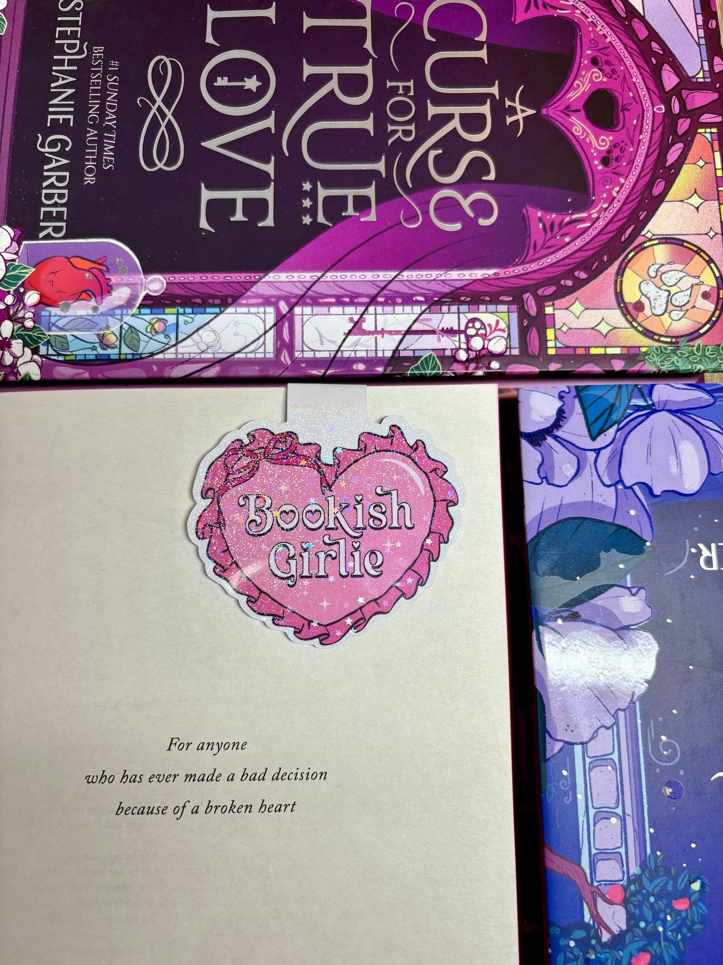 Cute Bookish Girlie Heart Magnetic Bookmark