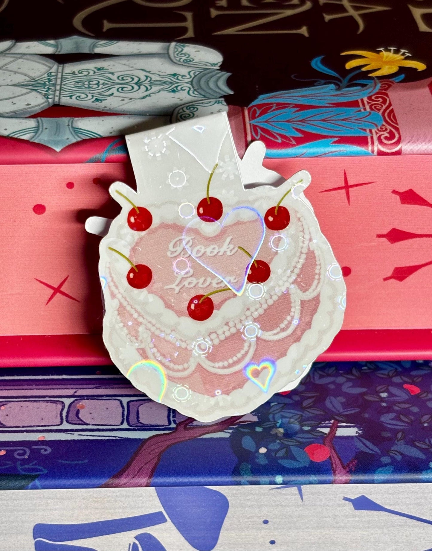 Mini Book Lover Cake Magnetic Bookmark