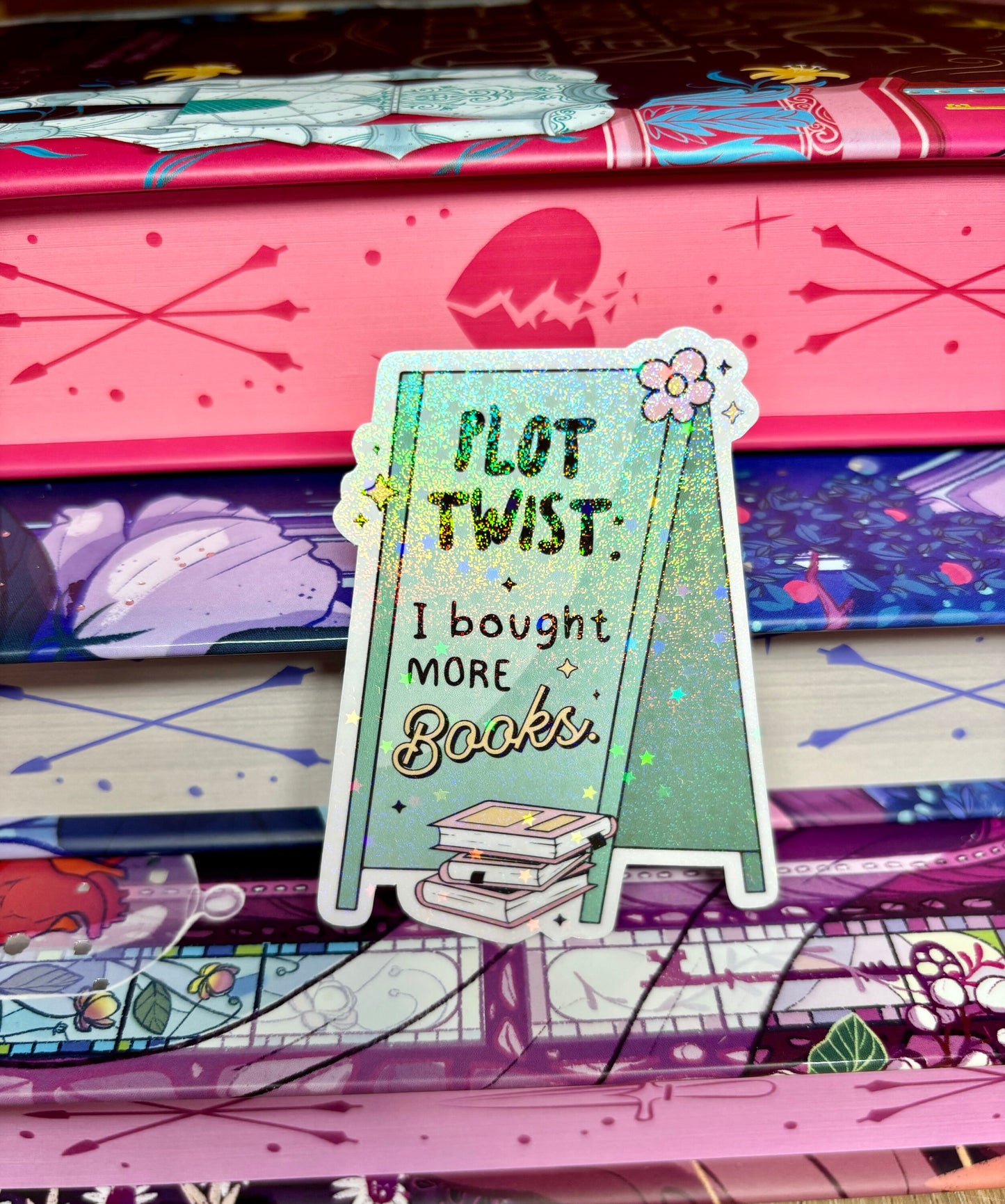 Plot twist I Bought More Books Floor Sign Style Sticker