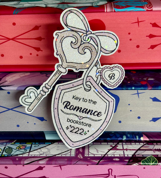 Key To The Romance Bookstore Sticker