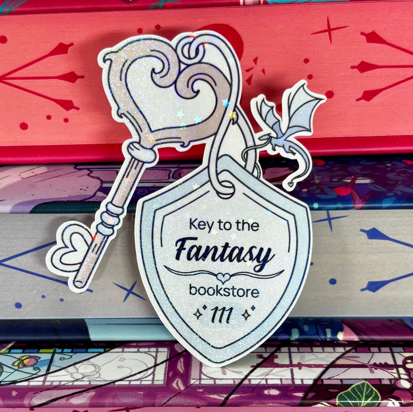 Key To The Fantasy Bookstore Sticker