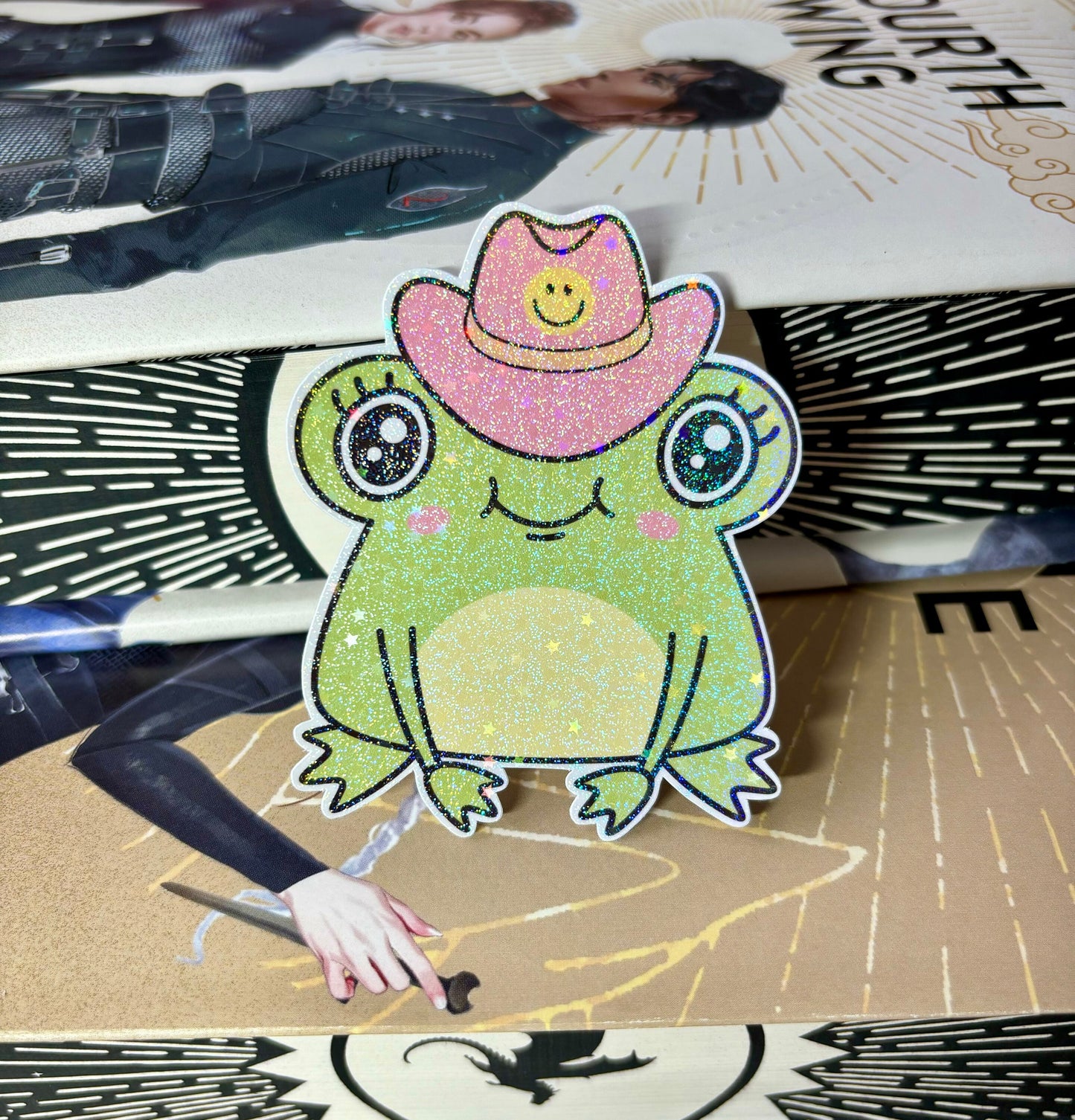 Cute Cowgirl Frog Sticker