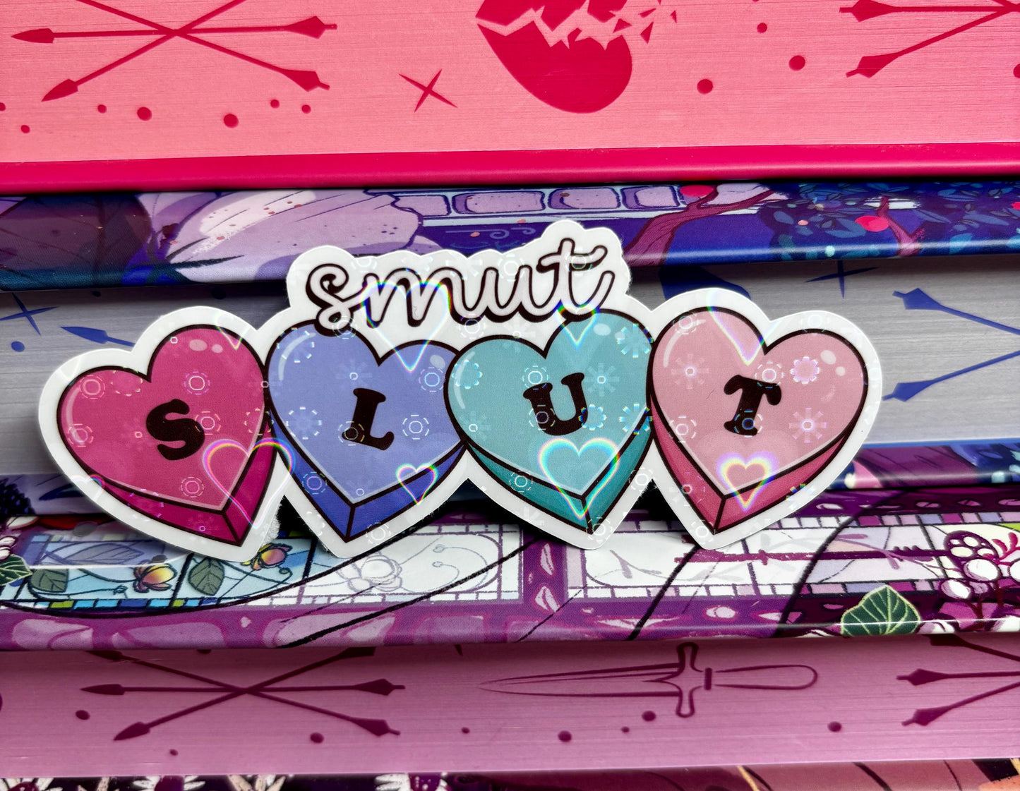 Love Heart Smut Slut Sticker