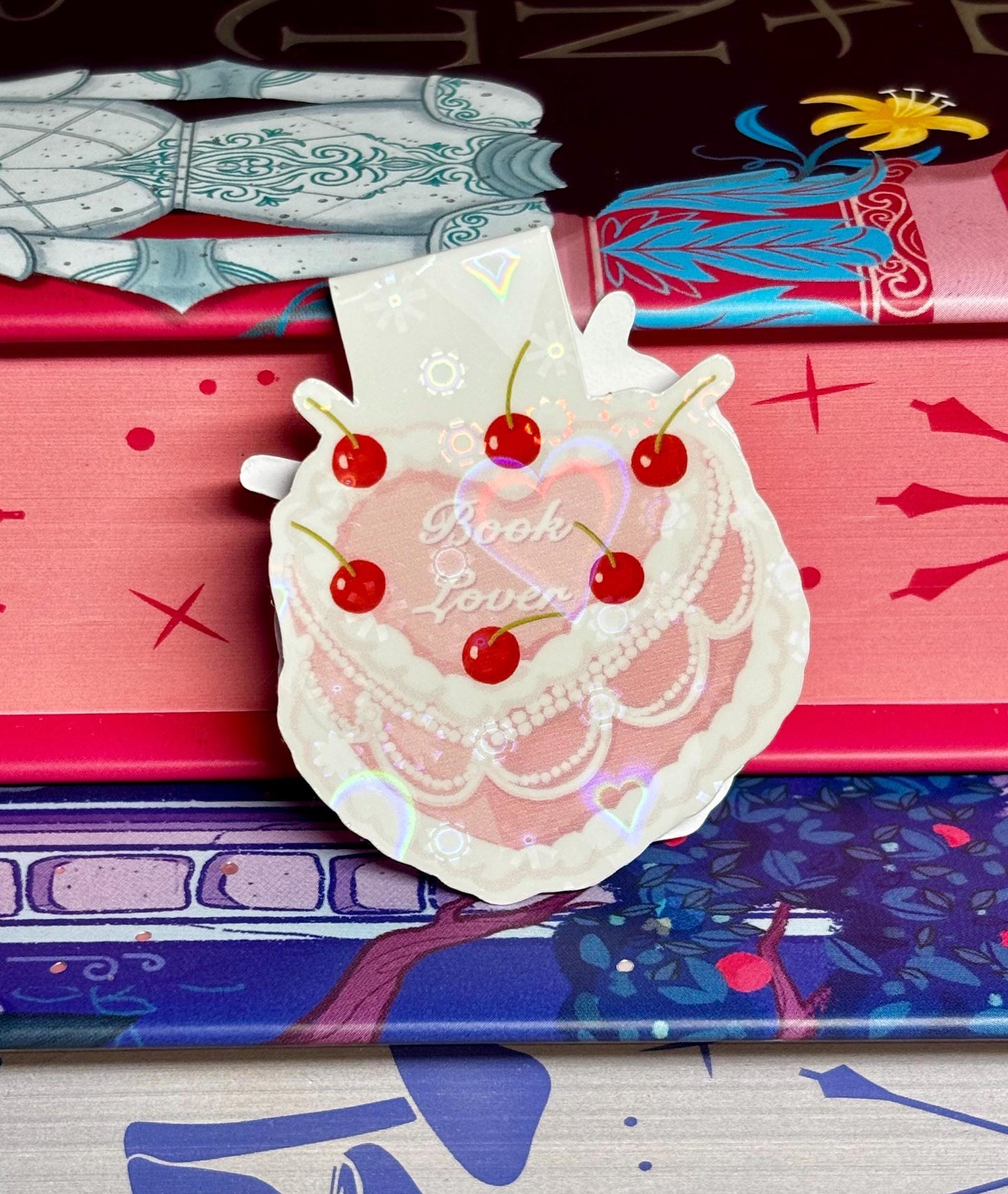 Mini Book Lover Cake Magnetic Bookmark