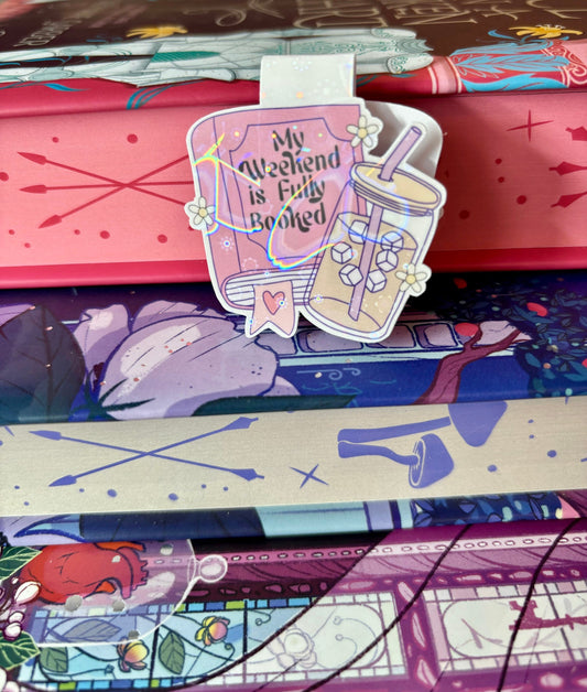 Mini My Weekend Is Fully Booked Magnetic Bookmark