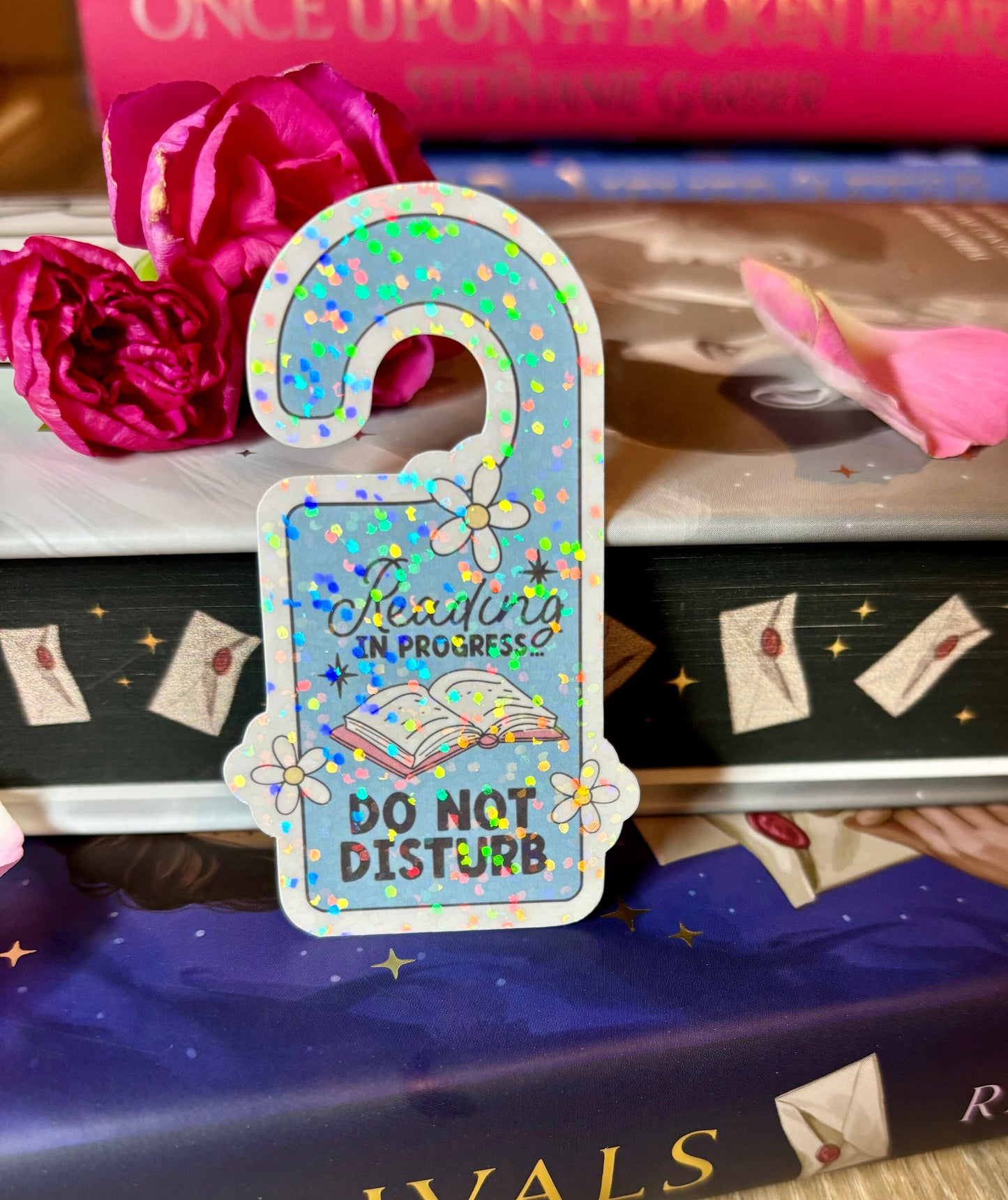 Reading In Progress Do Not Disturb Door Sign Style Sticker