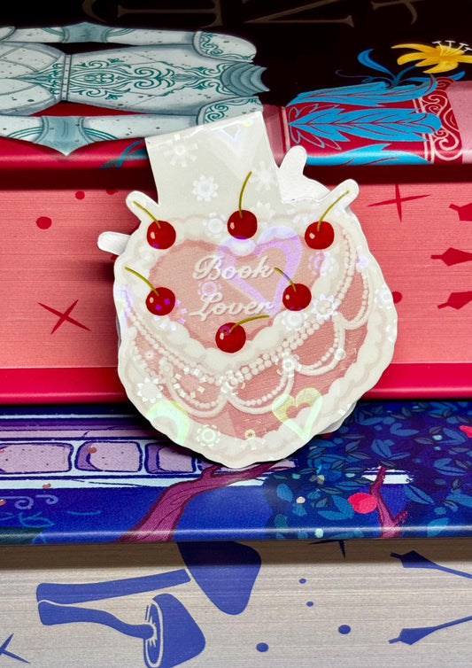Mini Book Lover Cake Magnetic Bookmark