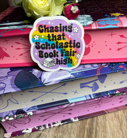 Chasing That Scholastic Book Fair High Sticker