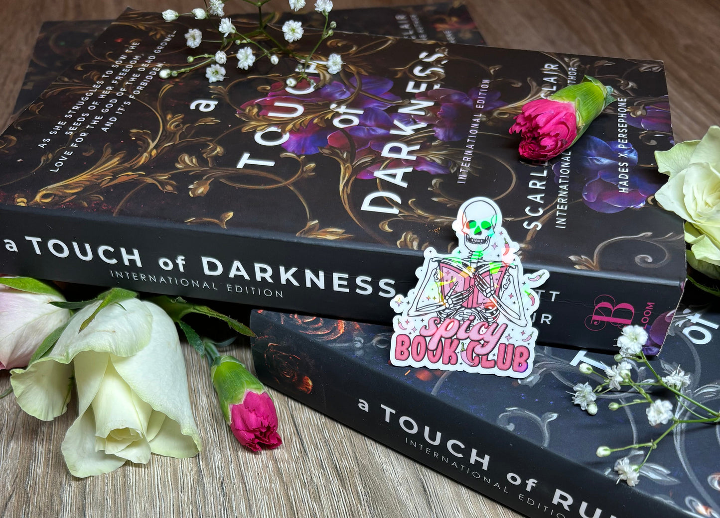 Mini Spicy Book Club Skeleton Sticker