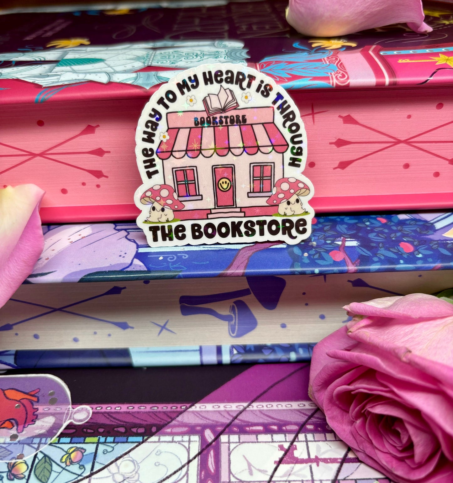 Mini The Way To My Heart Is Through The Bookstore Sticker