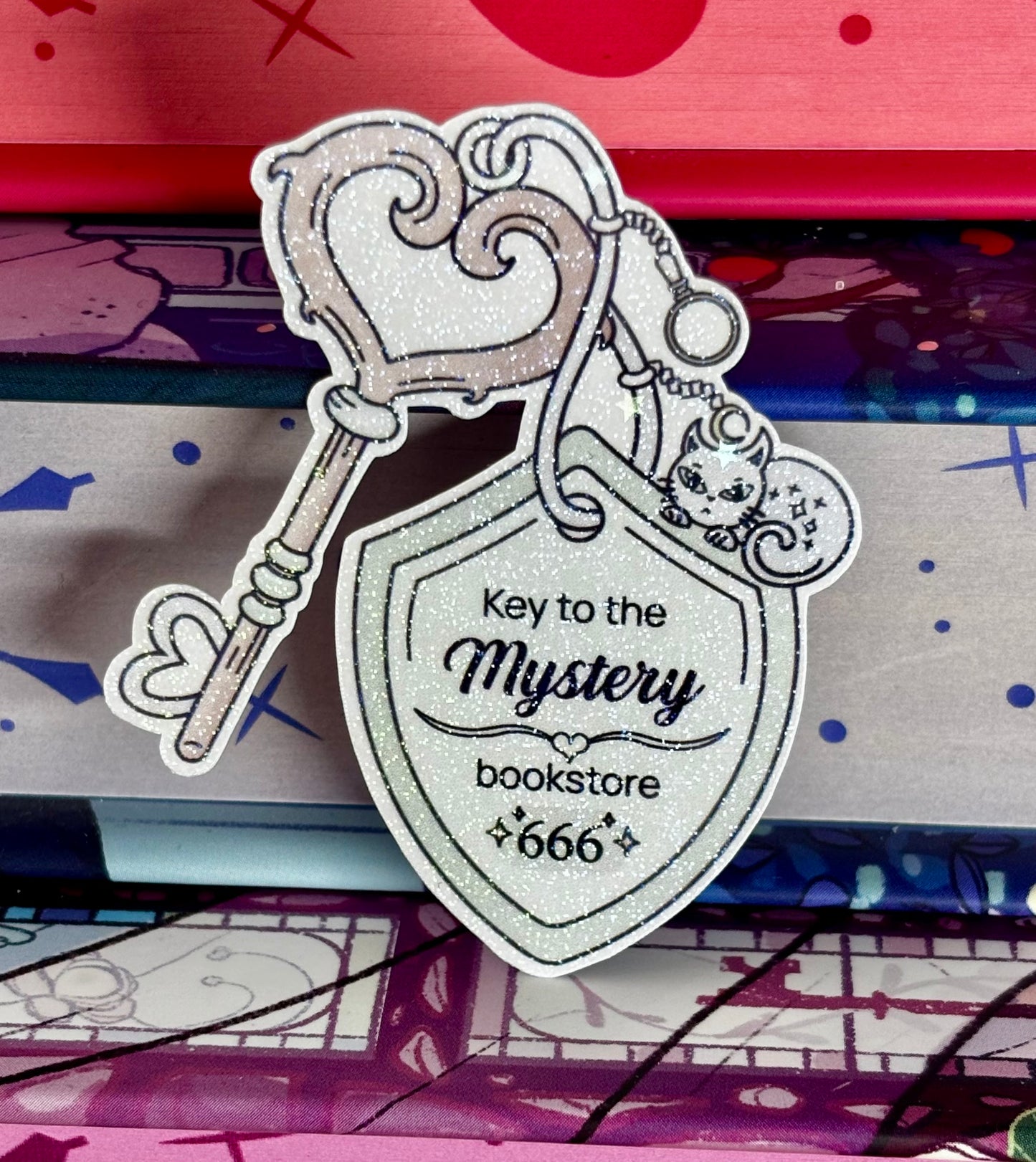 Mini Key To The Mystery Bookstore Sticker