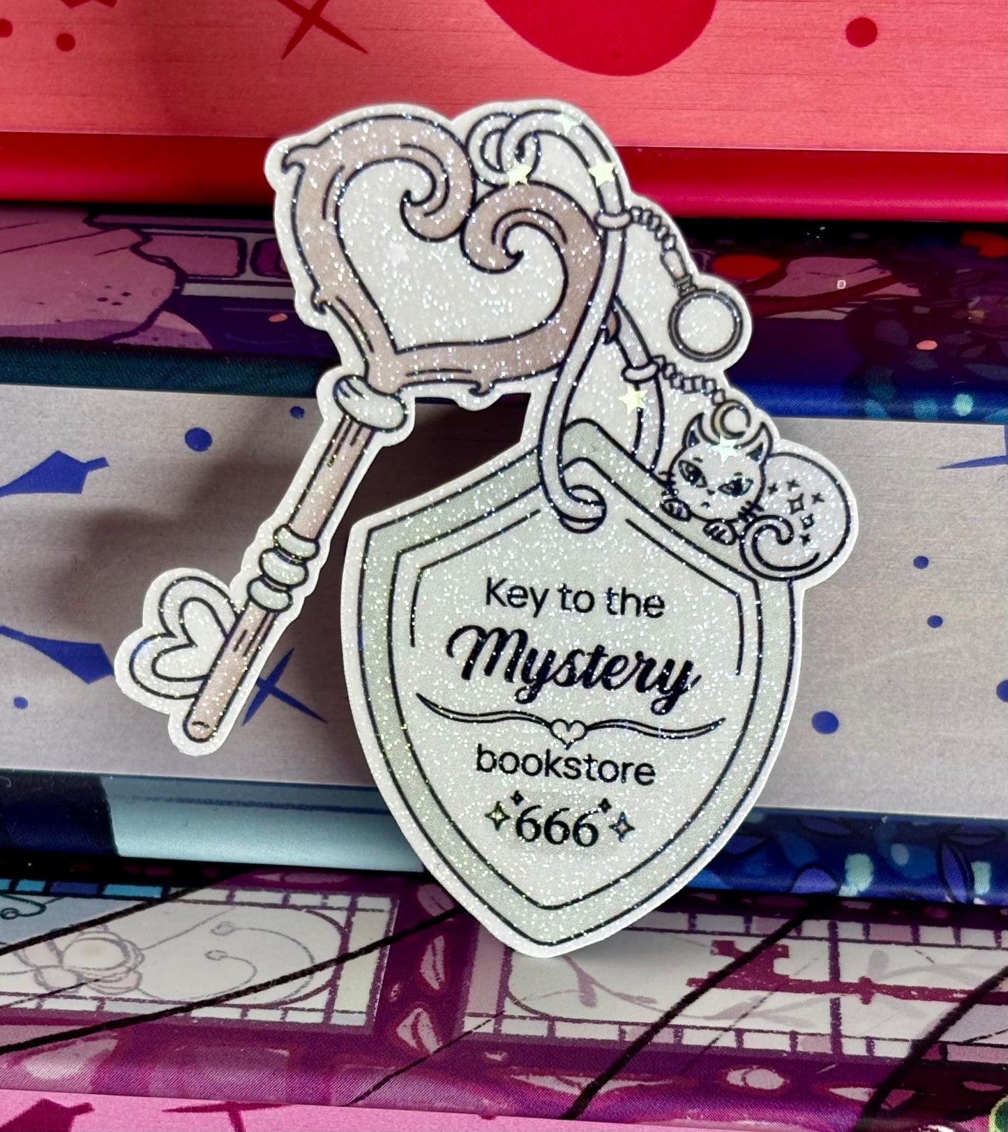 Mini Key To The Mystery Bookstore Sticker