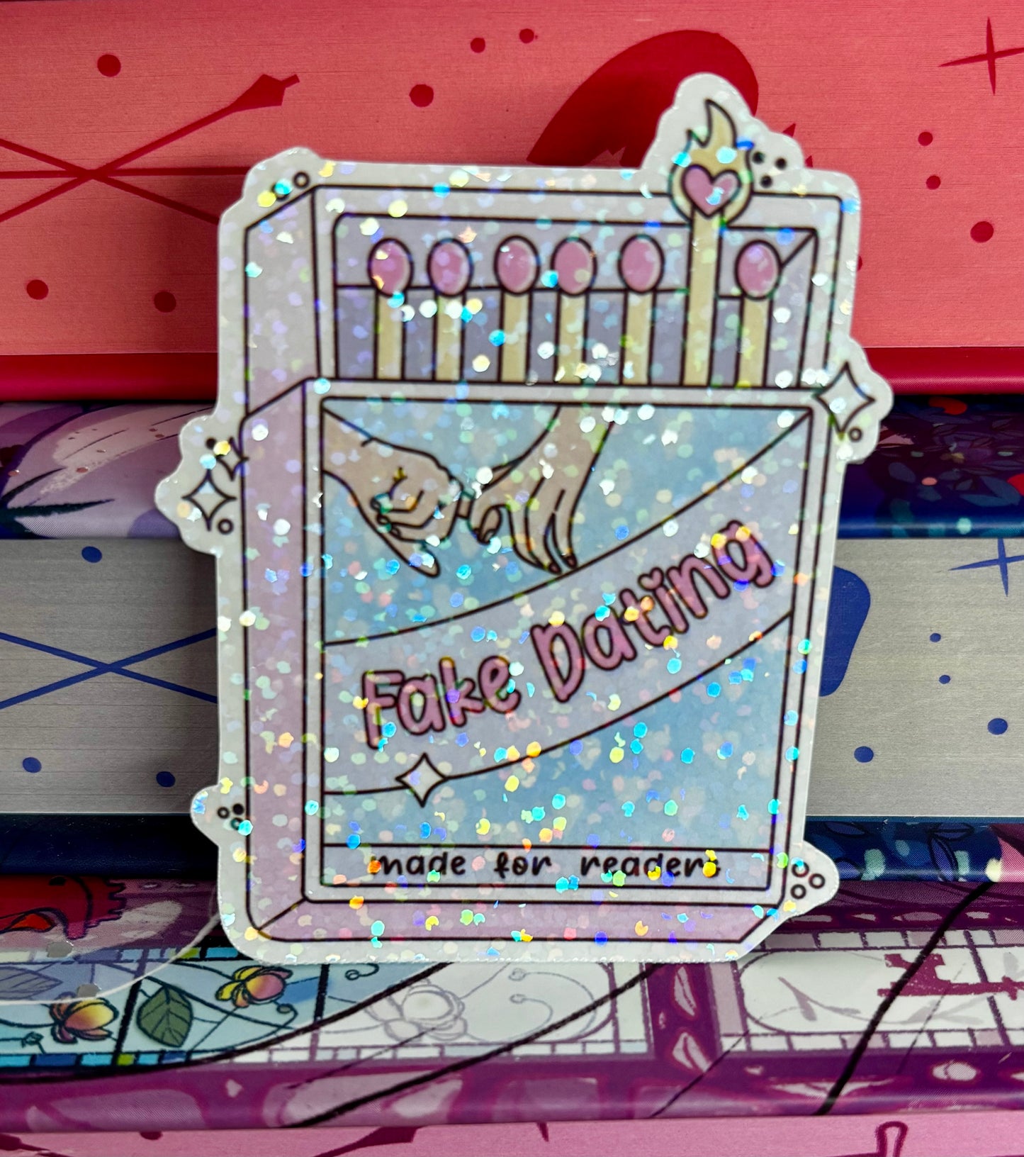 Fake Dating Matches Romance Tropes Sticker