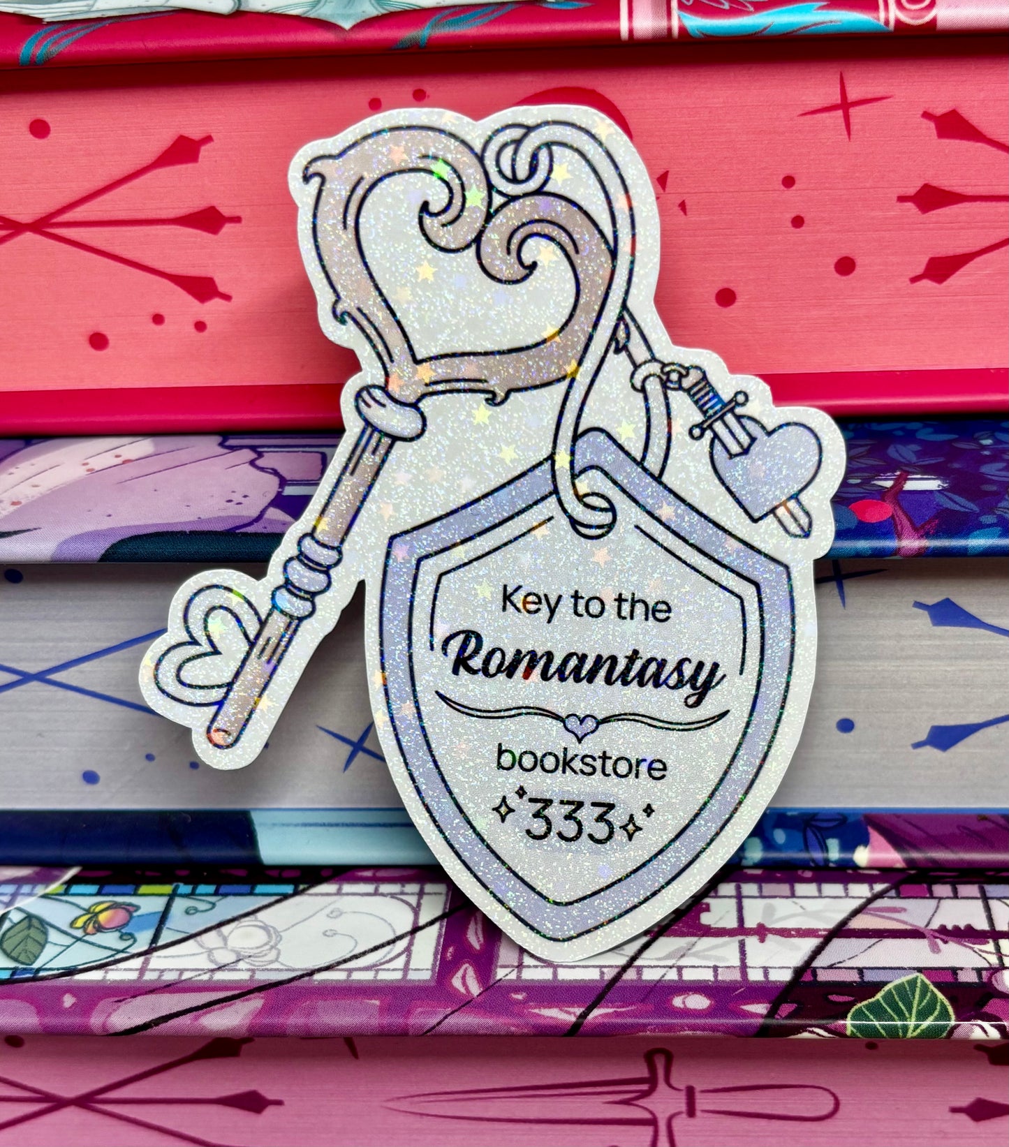 Key To The Romantasy Bookstore Sticker