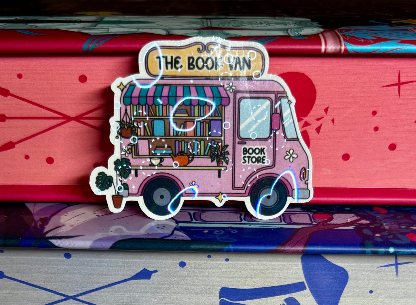 Mini The Book Van Bookstore Sticker