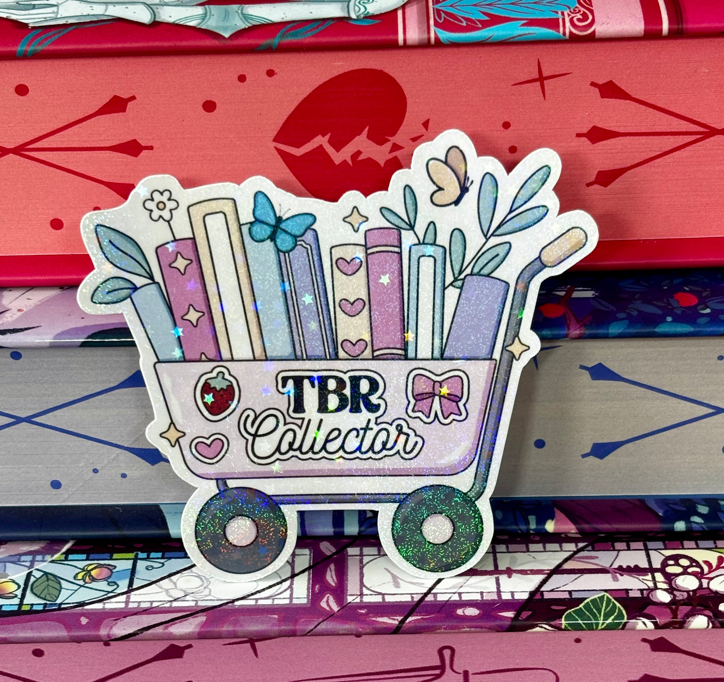 Cute TBR Collector Cart Sticker