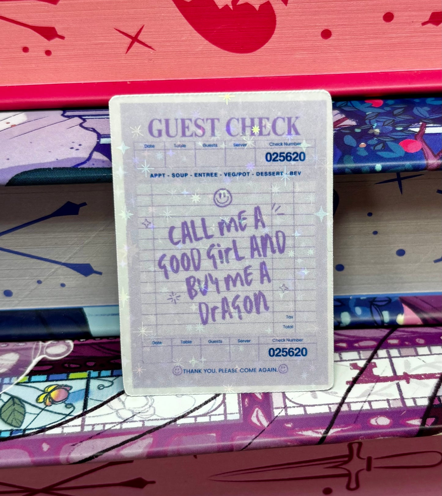 Mini Call Me A Good Girl And Buy Me A Dragon Guest Check Sticker