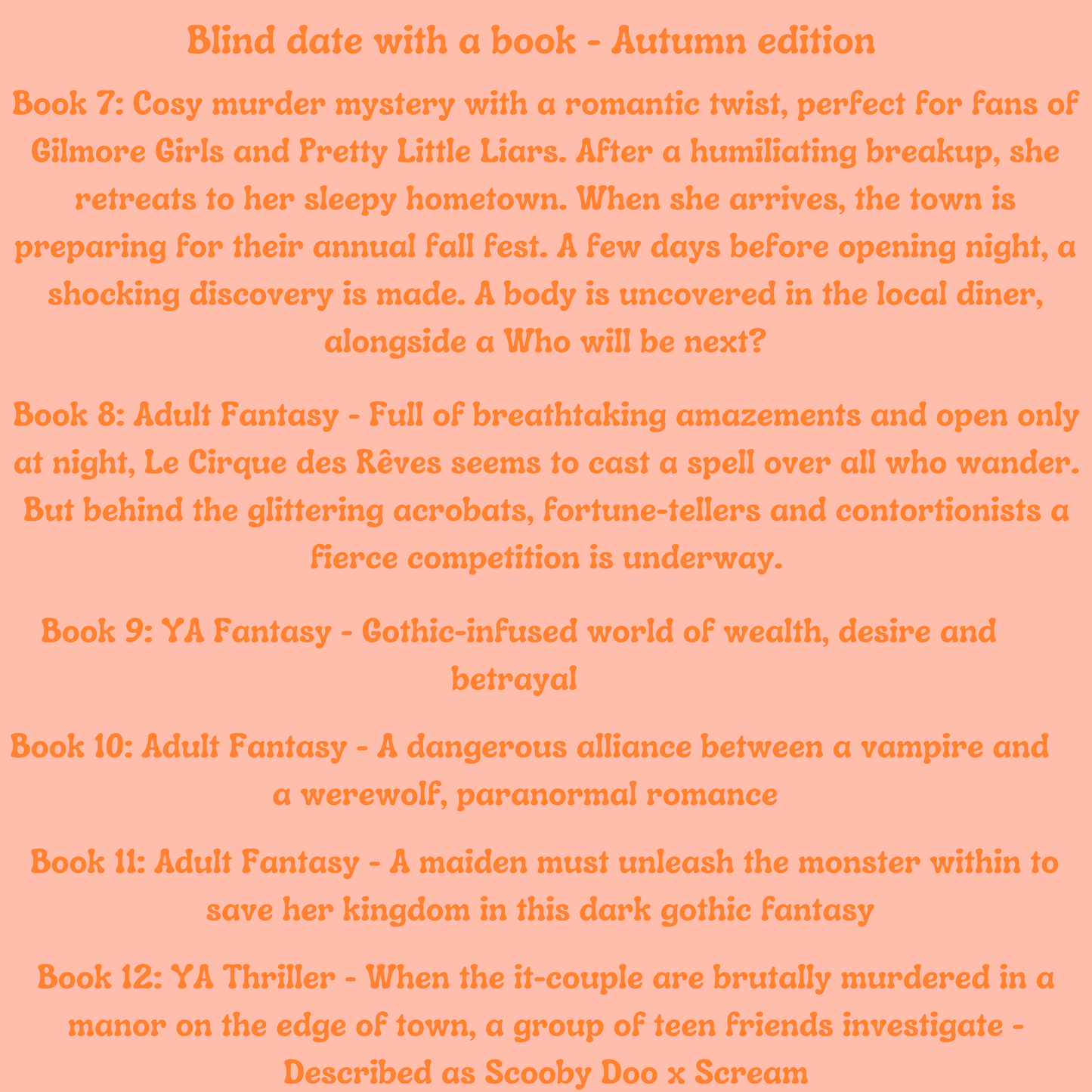 Blind Date With A Book Box - Autumn Edition