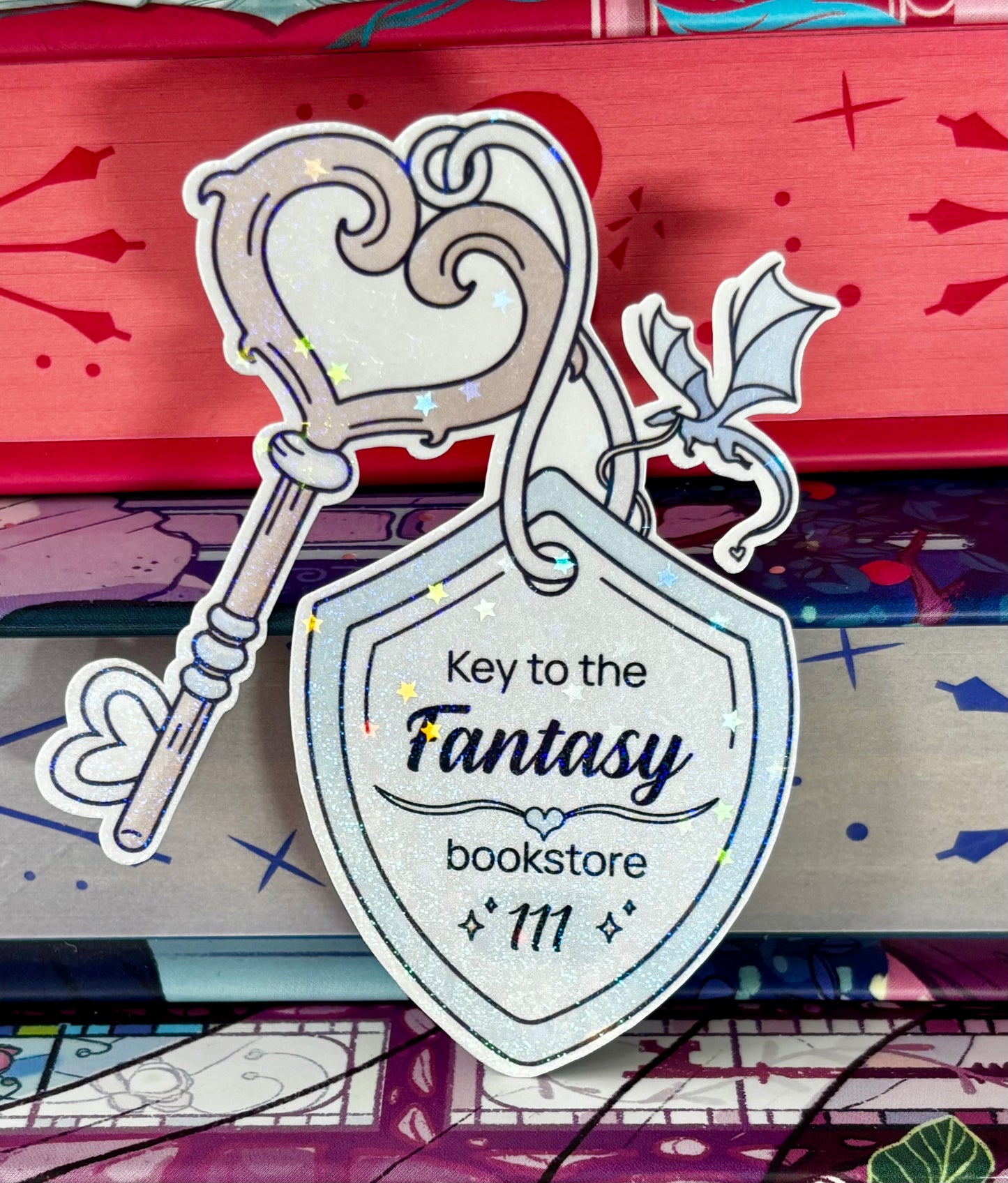 Key To The Fantasy Bookstore Sticker
