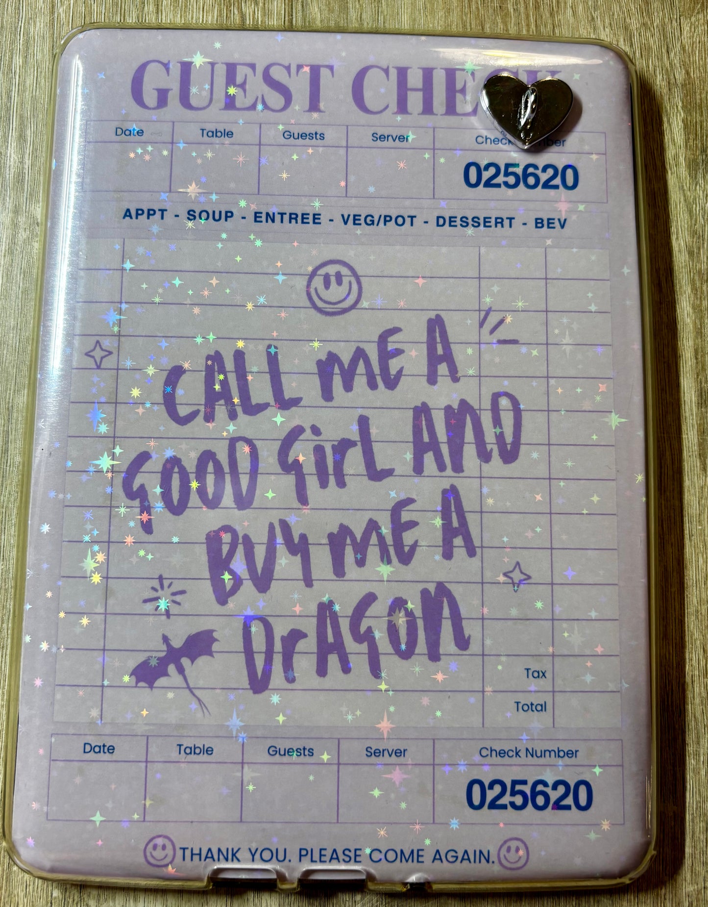 Call Me A Good Girl And Buy Me A Dragon Holographic Laminate Kindle Insert
