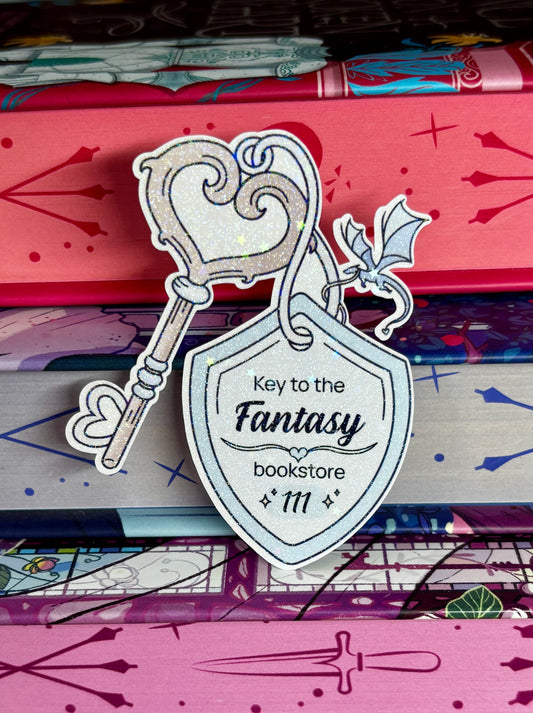 Key To The Fantasy Bookstore Sticker