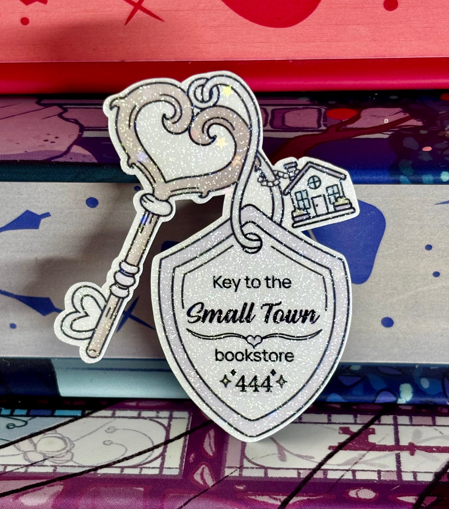Mini Key To The Small Town Bookstore Sticker