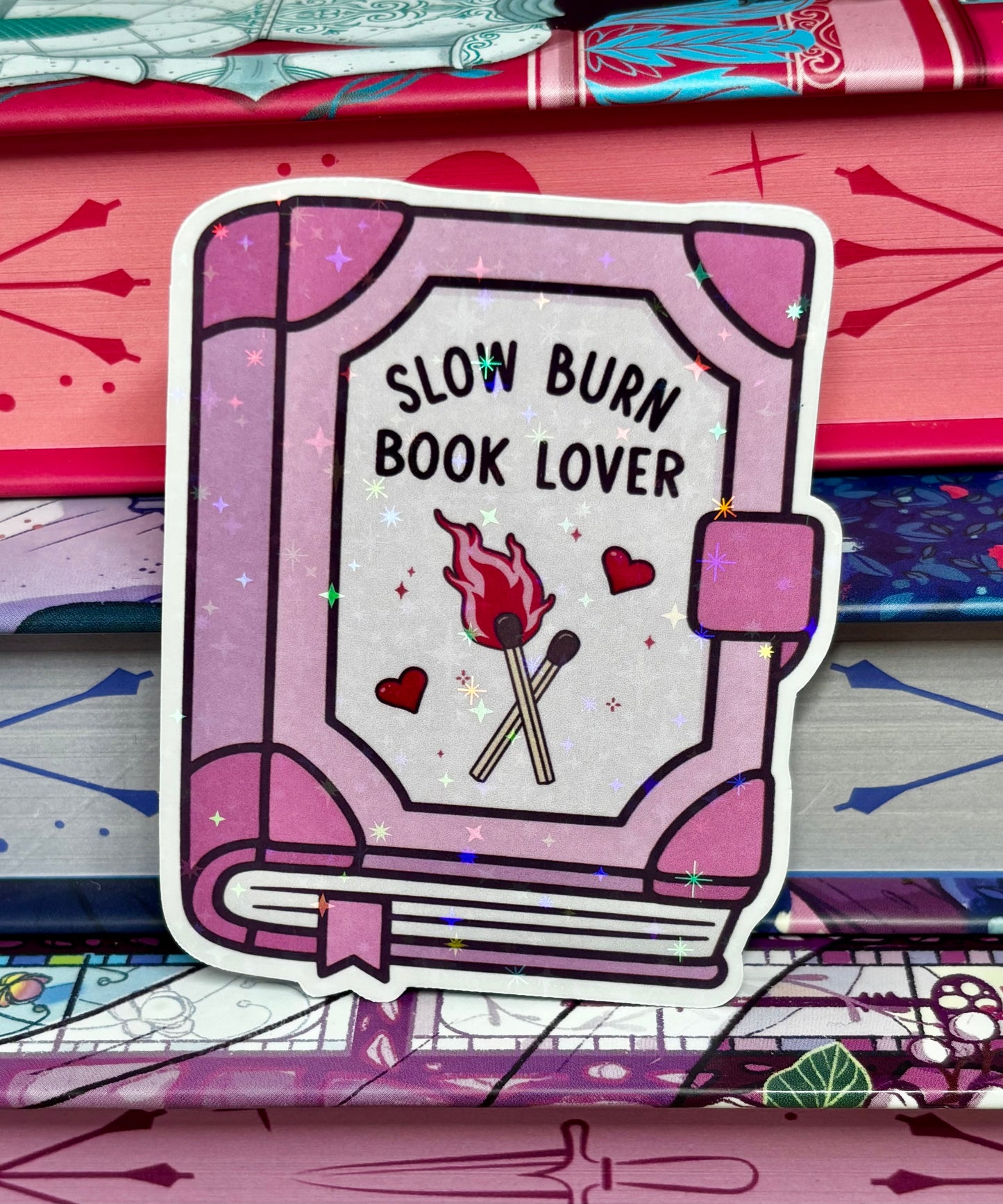 Slow Burn Book Lover Sticker