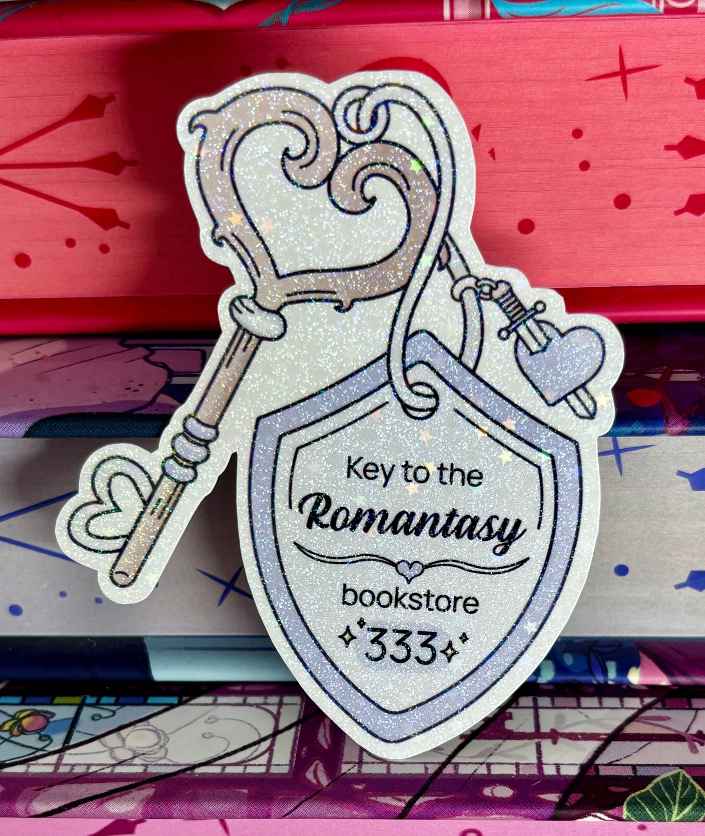 Key To The Romantasy Bookstore Sticker