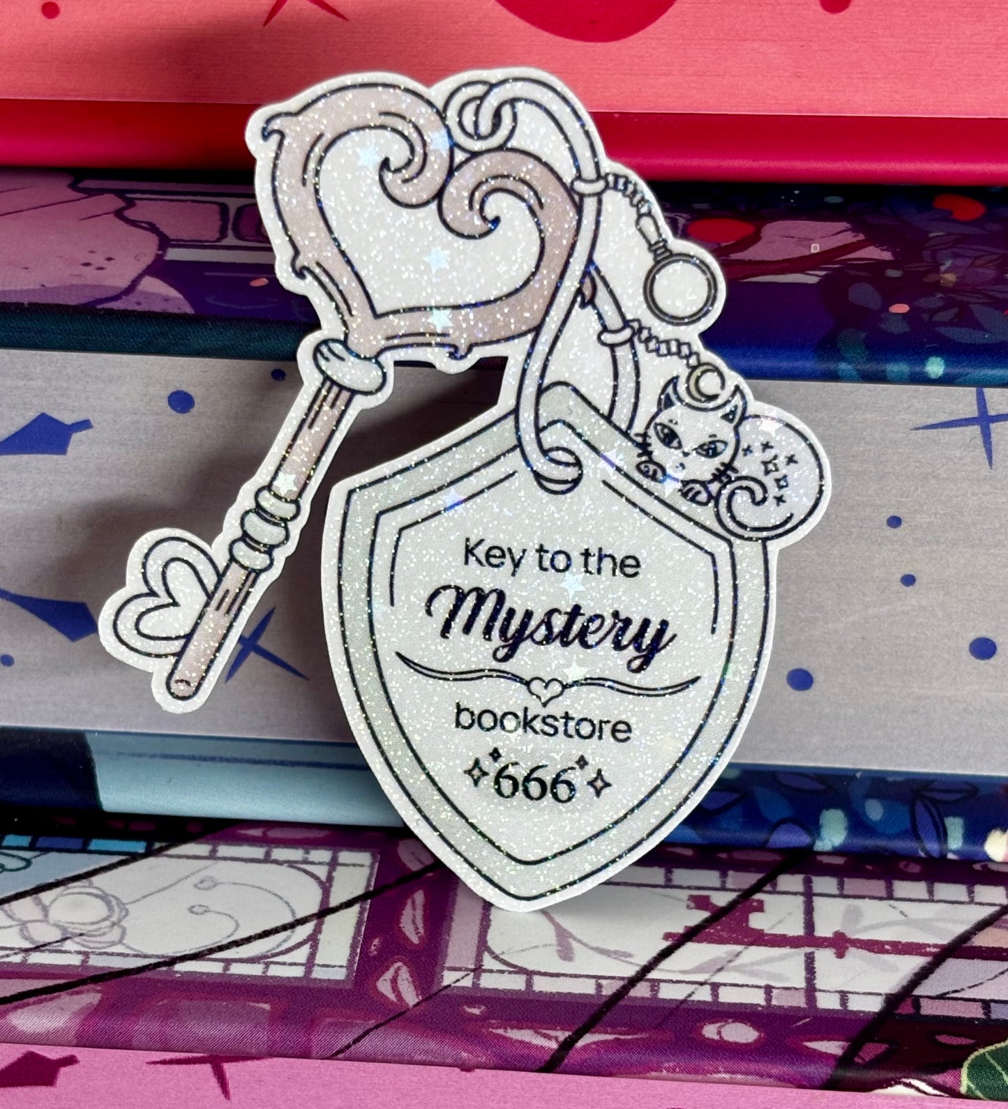 Mini Key To The Mystery Bookstore Sticker
