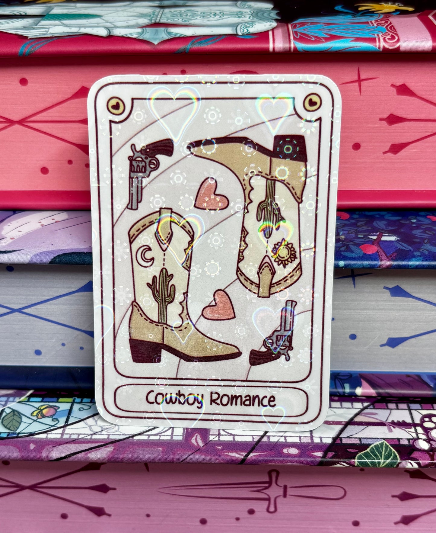 Cowboy Romance Tarot Card Sticker