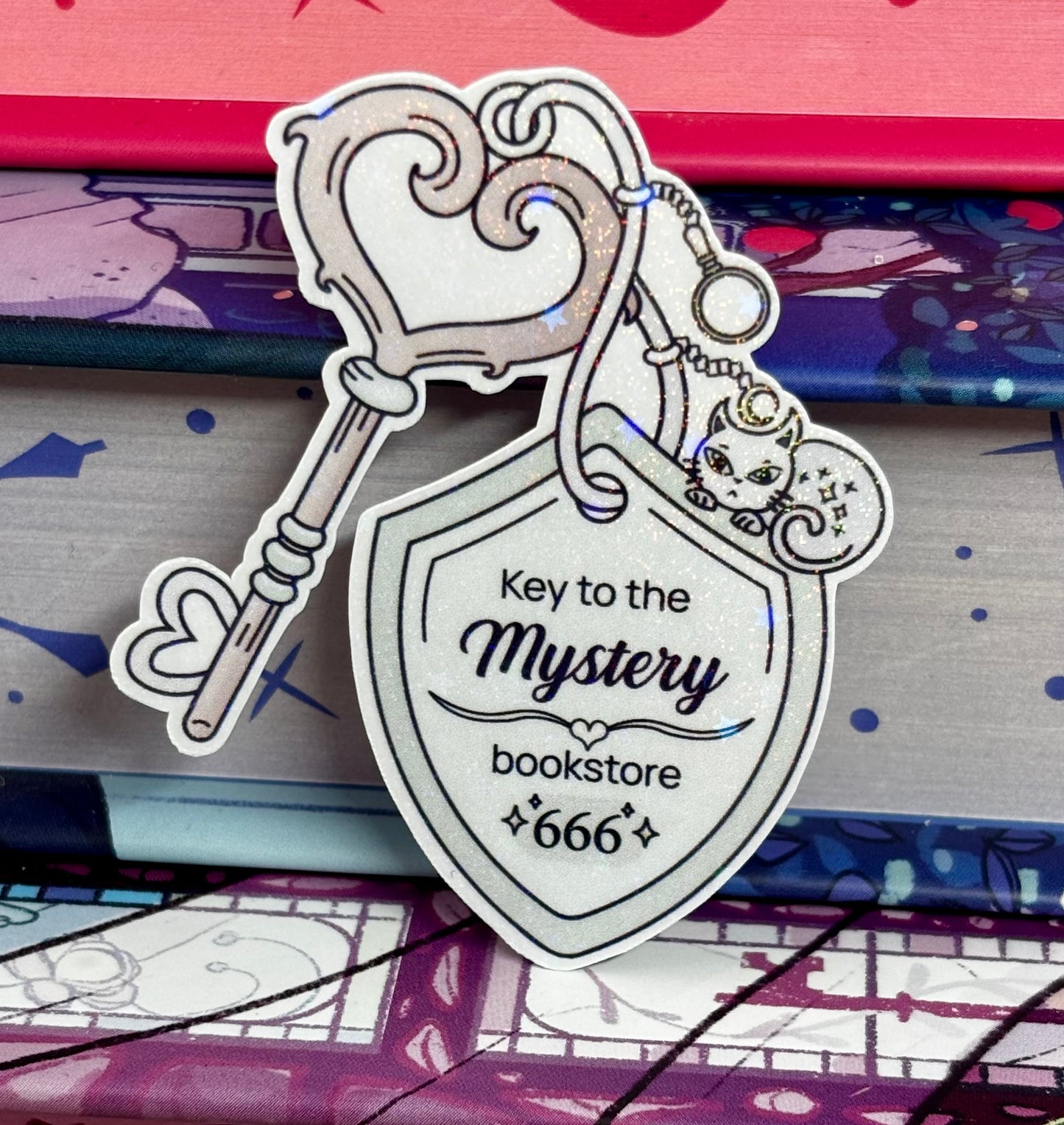 Mini Key To The Mystery Bookstore Sticker