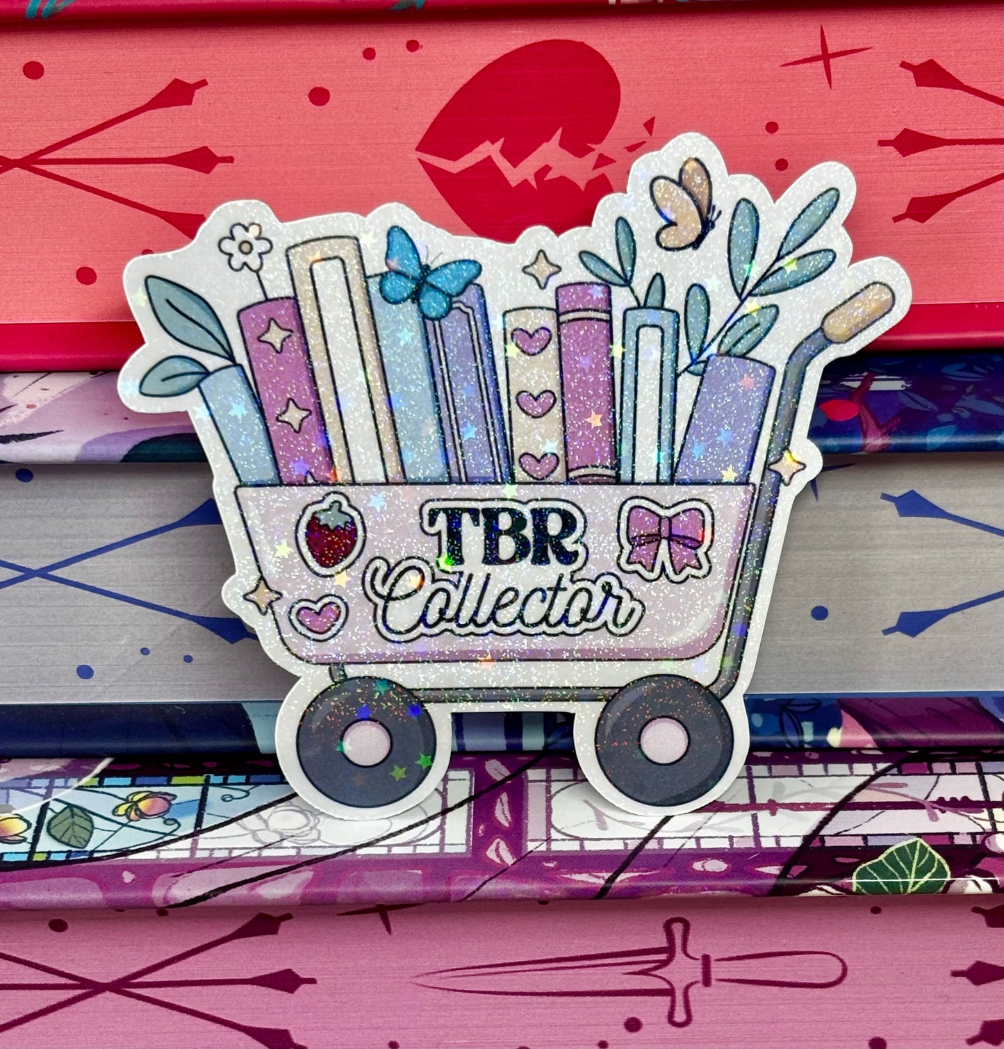 Cute TBR Collector Cart Sticker