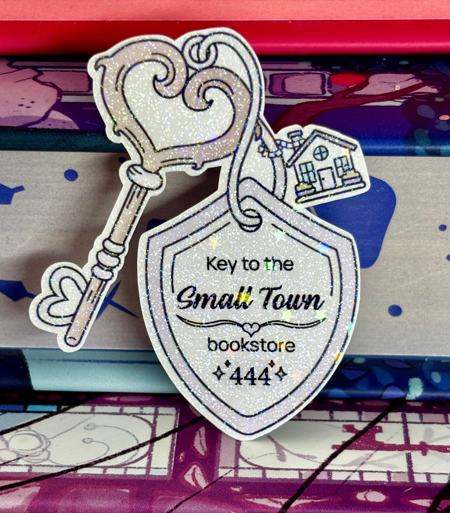 Mini Key To The Small Town Bookstore Sticker
