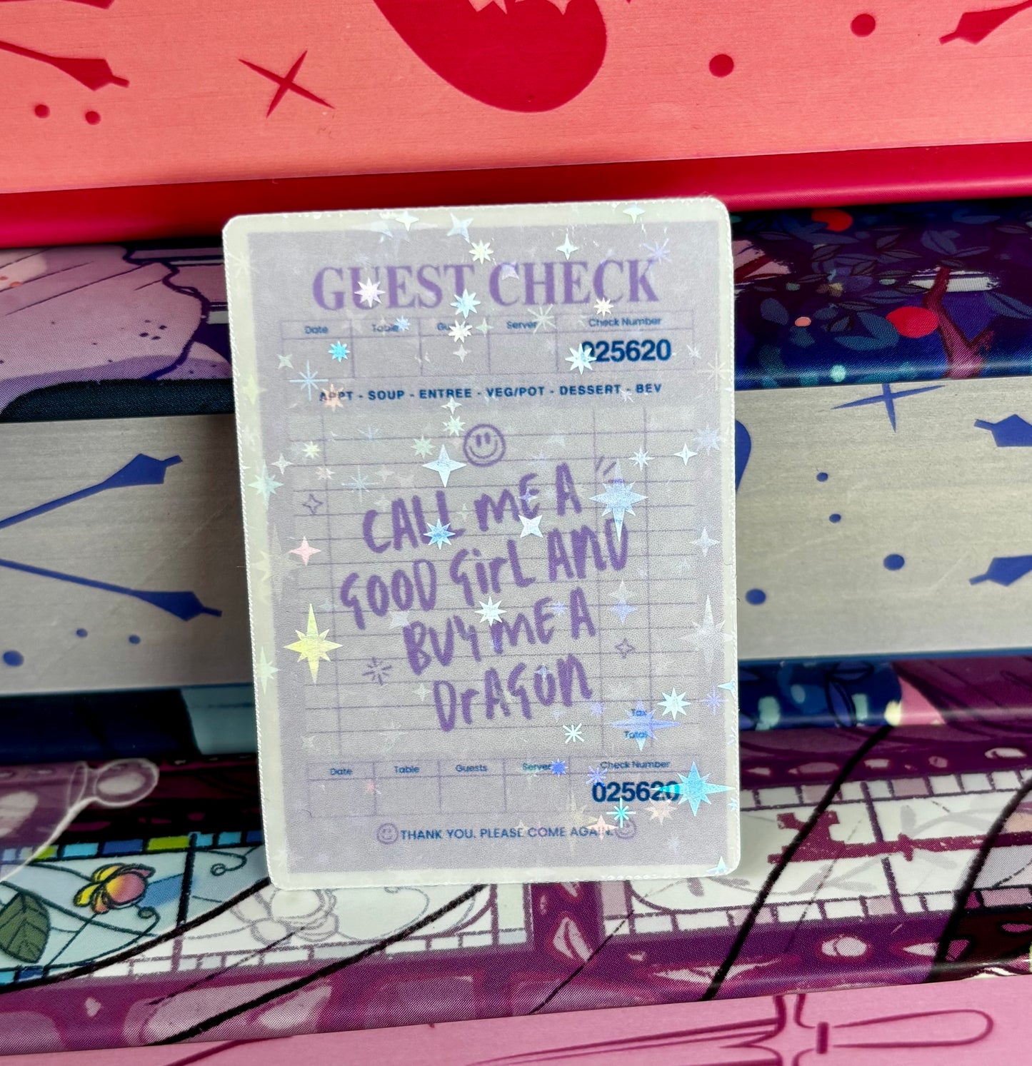 Mini Call Me A Good Girl And Buy Me A Dragon Guest Check Sticker