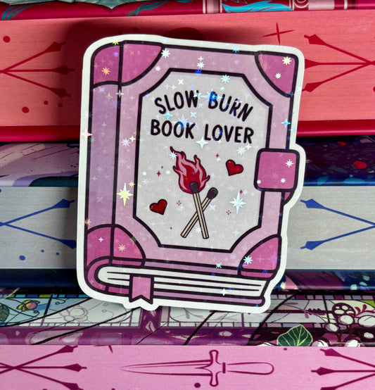 Slow Burn Book Lover Sticker