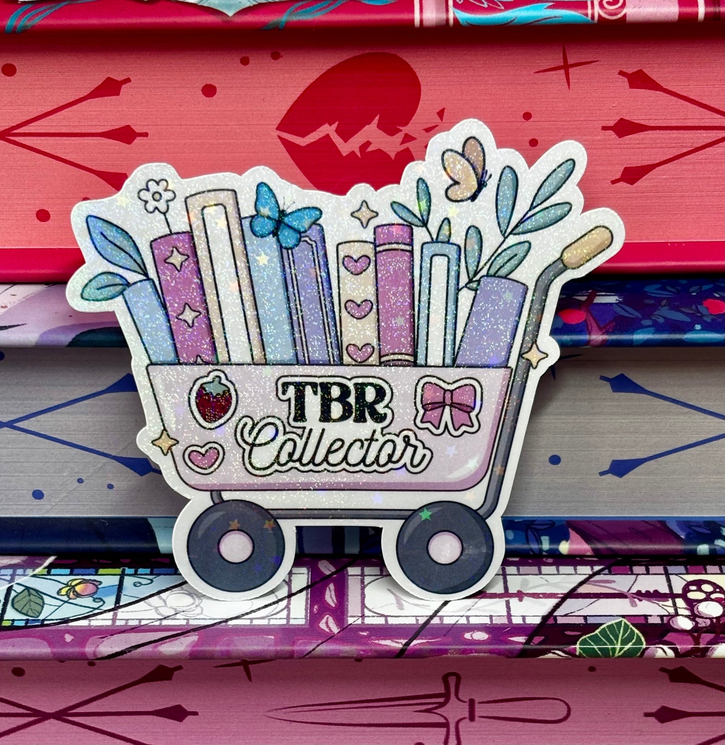 Cute TBR Collector Cart Sticker
