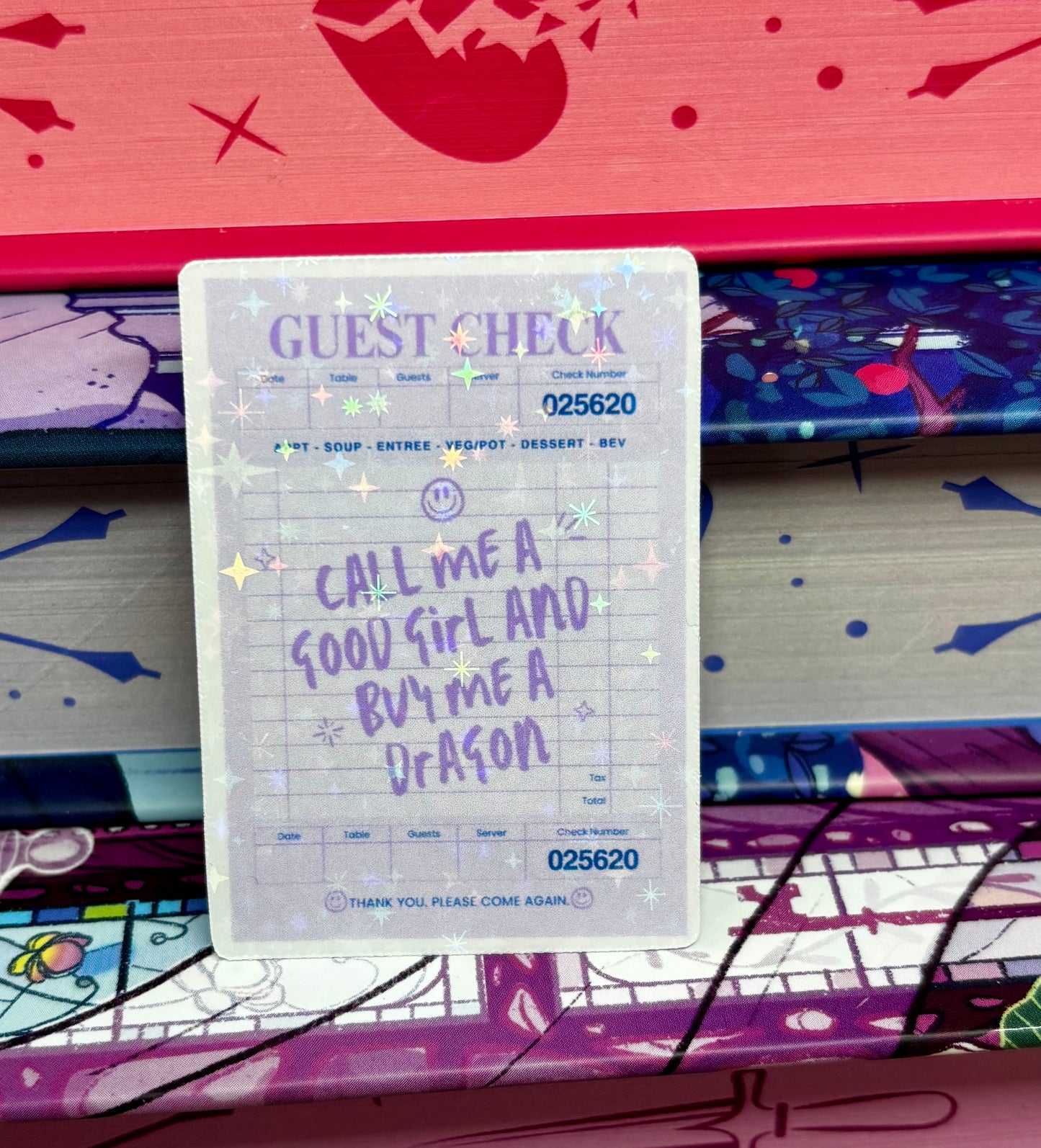 Mini Call Me A Good Girl And Buy Me A Dragon Guest Check Sticker