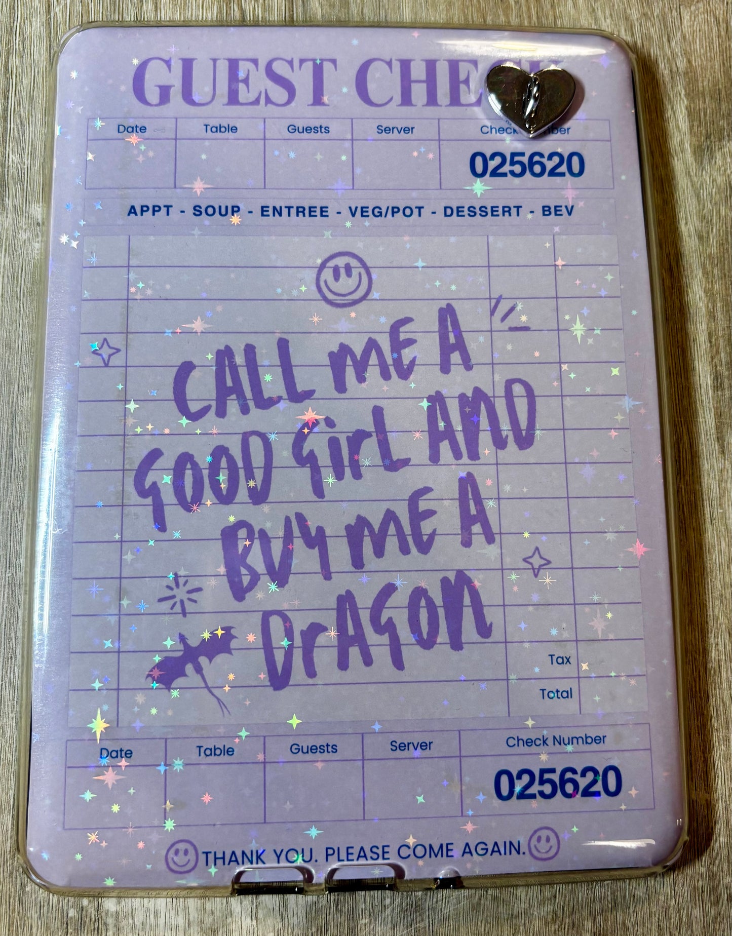 Call Me A Good Girl And Buy Me A Dragon Holographic Laminate Kindle Insert