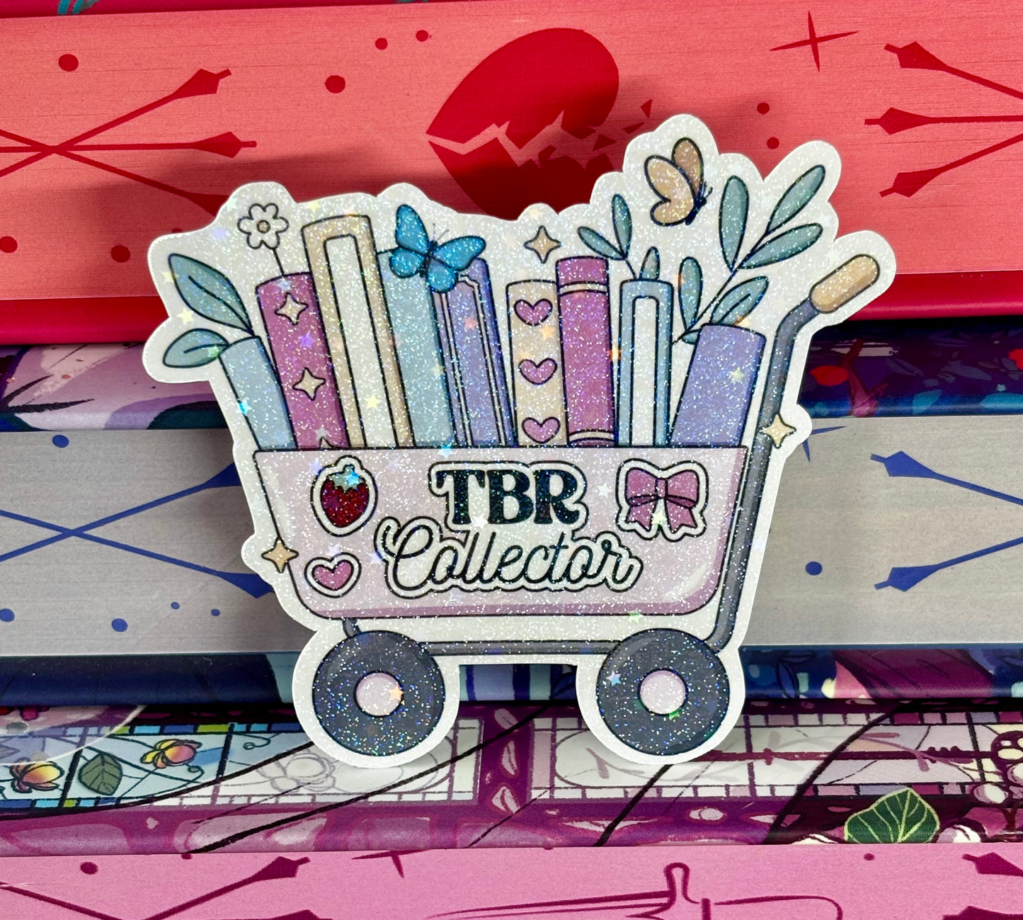 Cute TBR Collector Cart Sticker