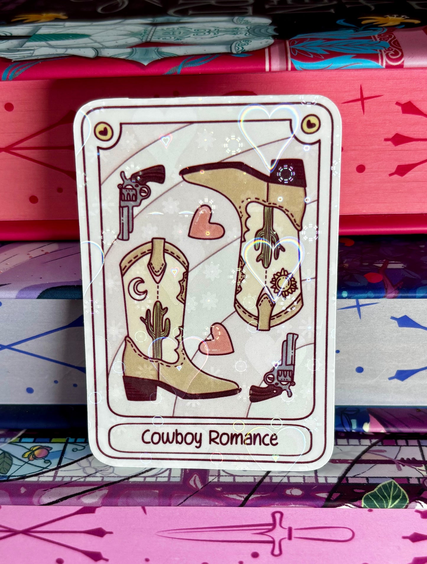 Cowboy Romance Tarot Card Sticker