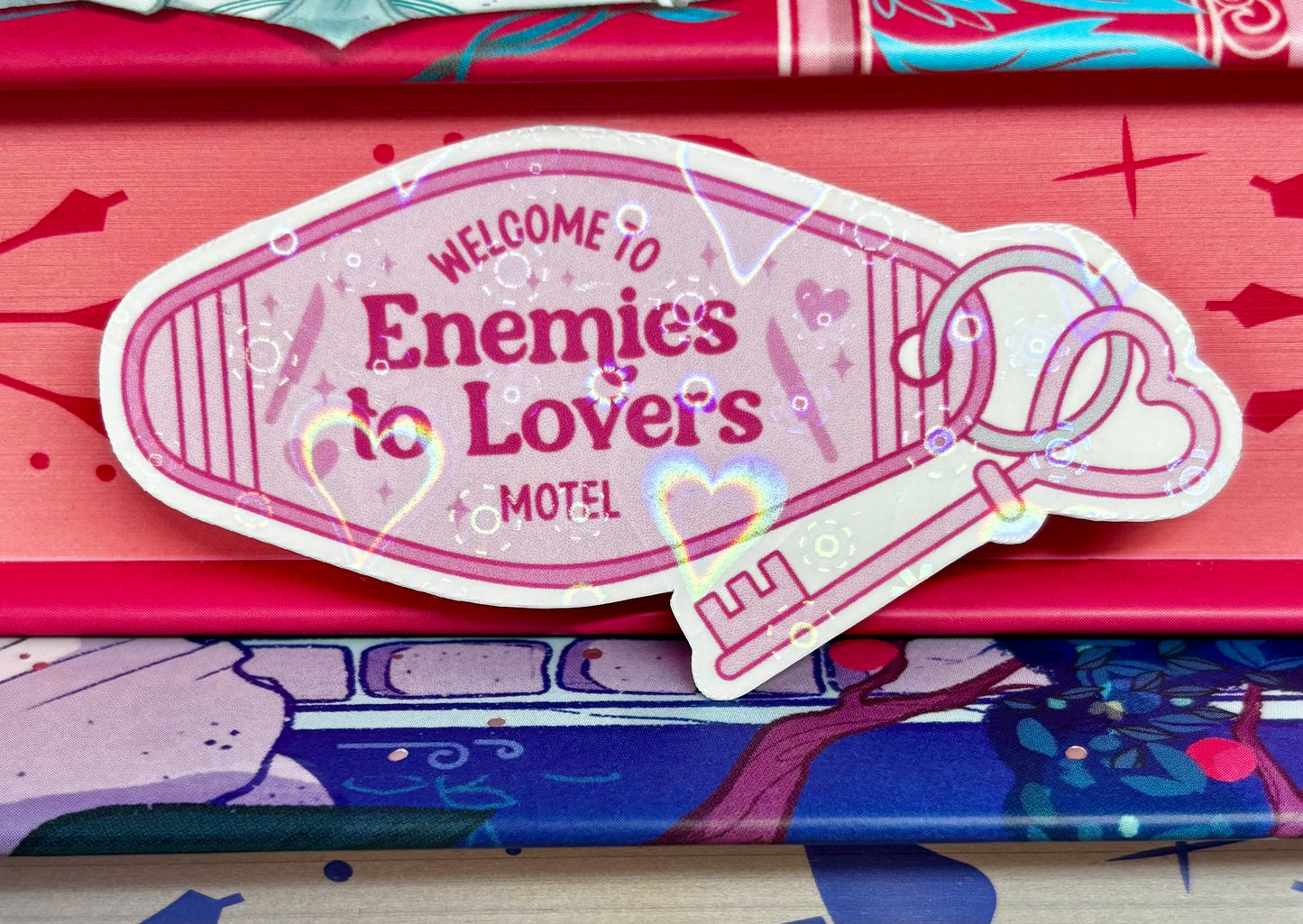 Mini Welcome To Enemies To Lovers Motel Key Sticker