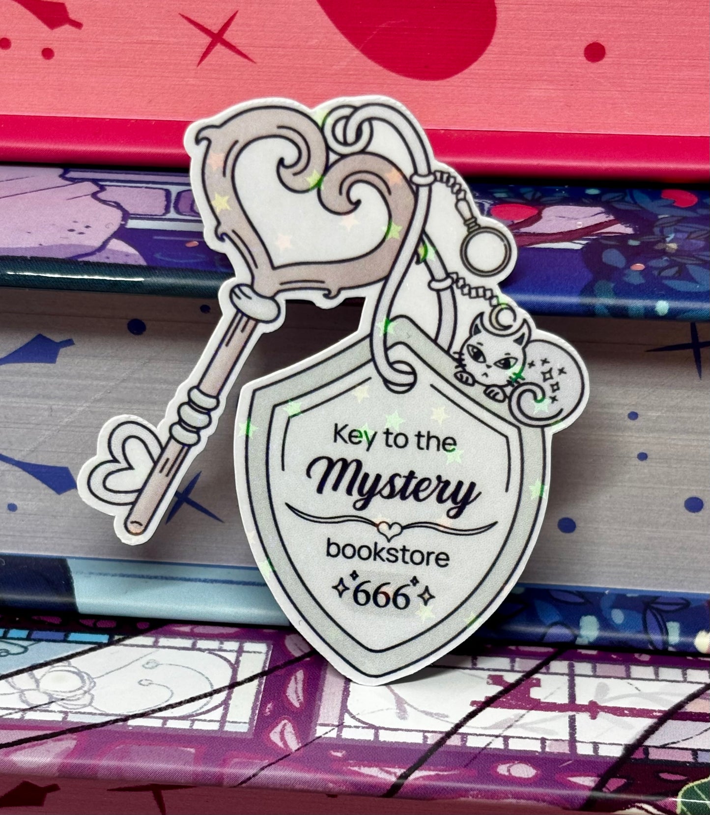 Mini Key To The Mystery Bookstore Sticker